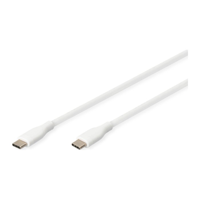 DIGITUS USB 2.0 Kabel Typ C -C Silikon St/St 1m weiß