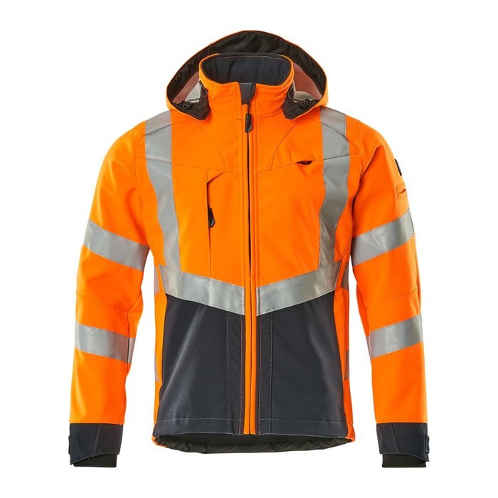 MASCOT® unisex Warnjacke Blackpool orange, schwarzblau Größe XL