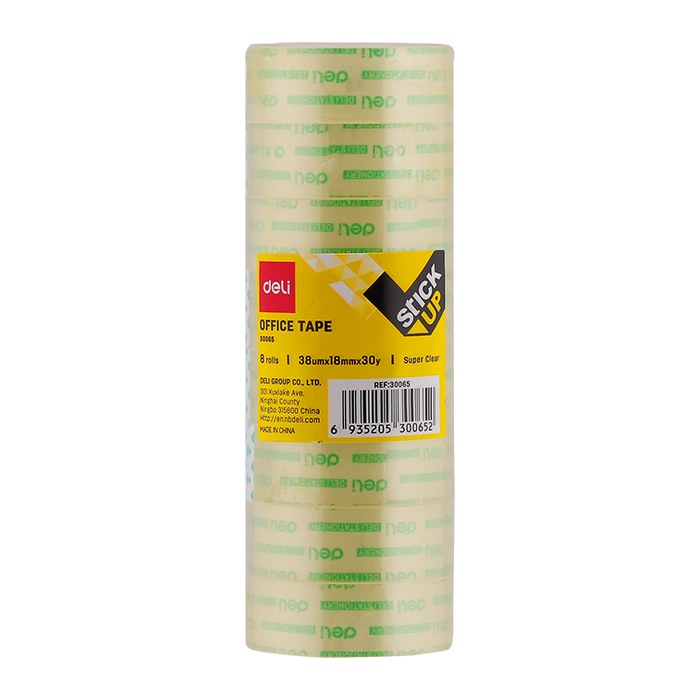 DELI Klebeband 18mm x 27m transparent 8 Stück