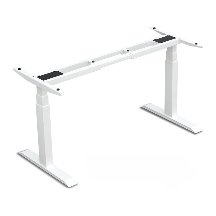 LMG elektrisch höhenverstellbares Schreibtischgestell weiß ohne Tischplatte, T-Fuß-Gestell weiß 130,0 - 160,0 x 57,0 cm