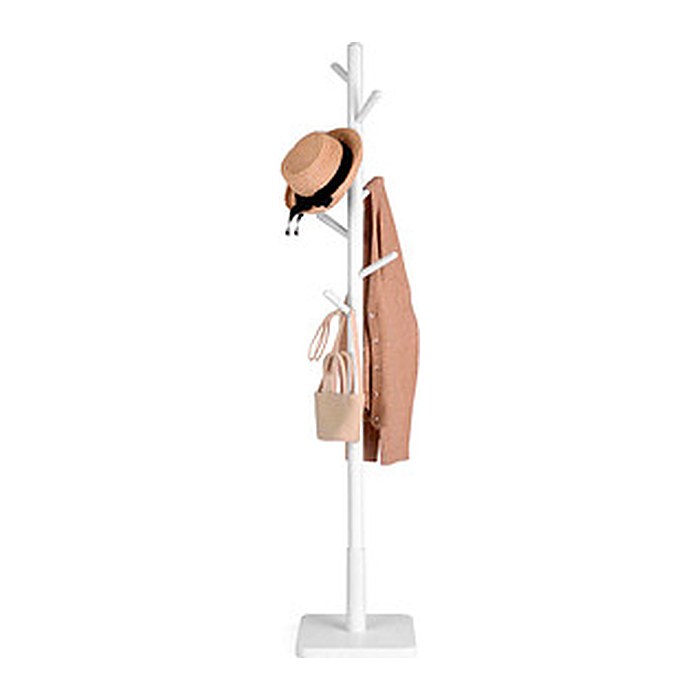 VASAGLE Kleiderständer weiß Holz 8 Haken 30,0 x 175,0 cm, 1 St.