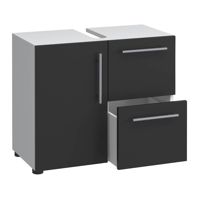VCM my bath Waschbeckenunterschrank Flandu 913679 schwarz 61,0 x 32,0 x 51,0 cm