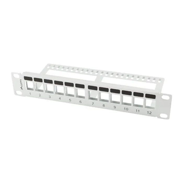 LANBERG 10" Patchpanel Blank 1U 12-Port Keystone Organizer g