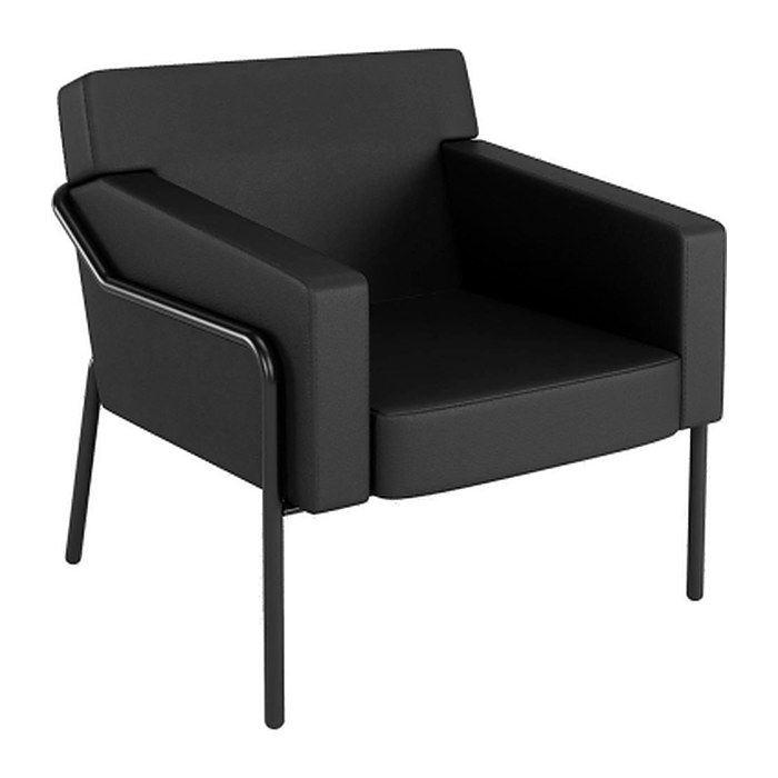 medso powered by PAPERFLOW Sessel MEDSO L schwarz Kunstleder 75,0 x 74,3 x 73,6 cm, 1 St.