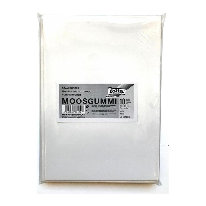 folia Moosgummi weiß 10 Bogen