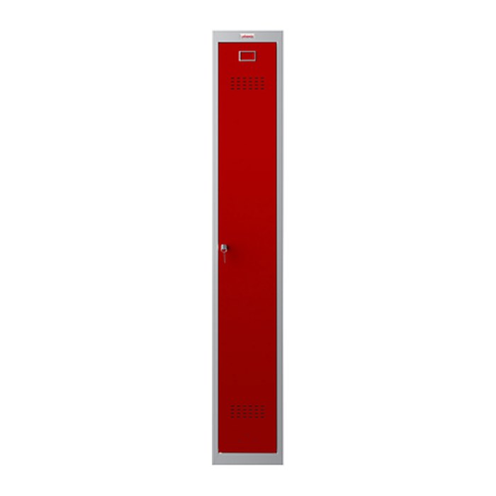 phoenix Spind Locker grau, rot PL1130GRK, 1 Schließfach 30,0 x 50,0 x 183,0 cm