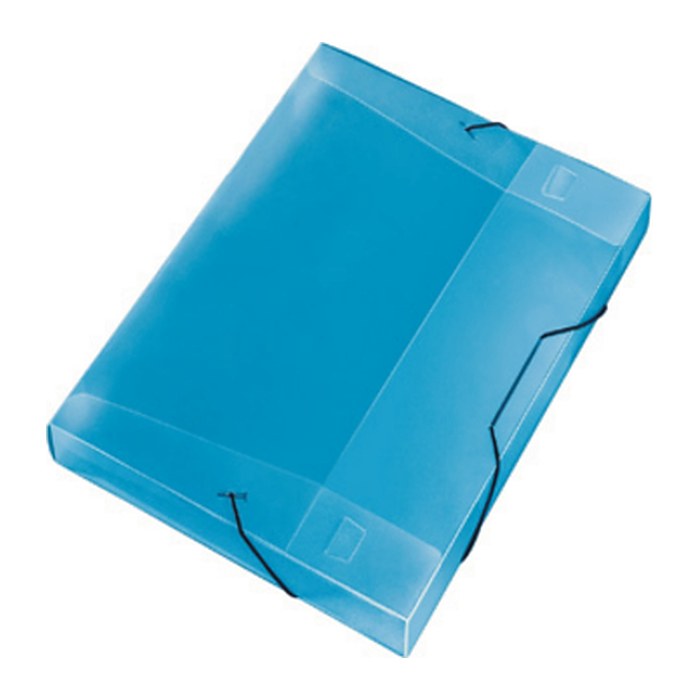 VELOFLEX Heftbox Crystal 3,0 cm transparent blau, 1 St.