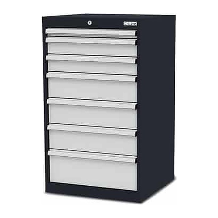 Simplaflex® Systemeinrichter C-Line Schubladenschrank anthrazit 7 Schubladen 60,0 x 57,5 x 102,0 cm, 1 St.