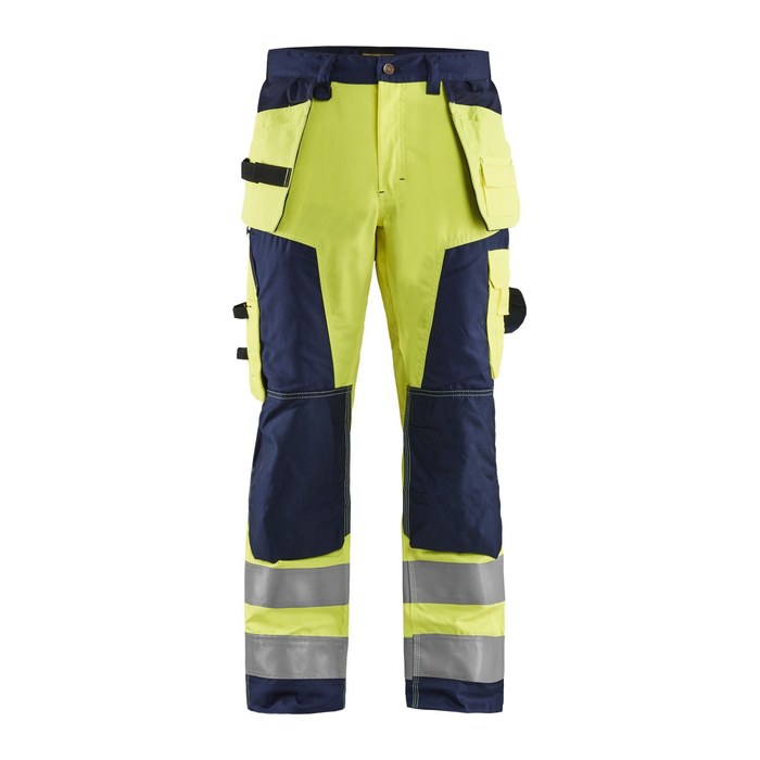 BLAKLÄDER® unisex Warnschutzhose 1568 gelb, marine Größe 44