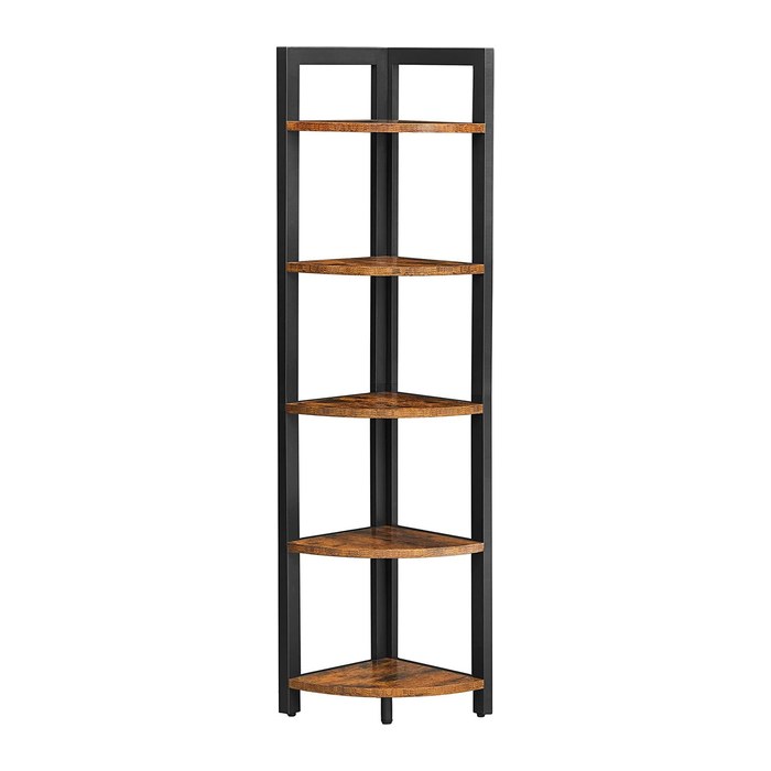 VASAGLE Eckregal braun, schwarz 30,0 x 30,0 x 150,0 cm, 1 St.
