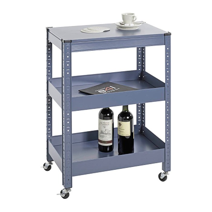 HAKU Möbel Servierwagen blau 50,0 x 32,0 x 75,0 cm