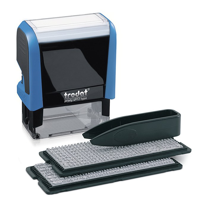 WEDO Stempel Typo-Printy-Set 4912, Modell 4.0, 4-zeilig