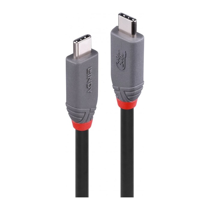 LINDY 0.8m USB4 240W Typ C Kabel, 40Gbit/s, Anthra Line