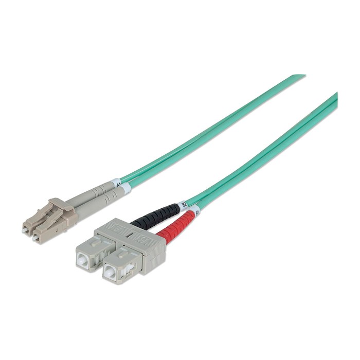 INTELLINET LWL Anschlusskabel LC/SC 1m Multimode OM3 aqua