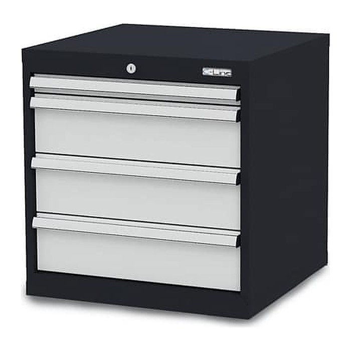 Simplaflex® Systemeinrichter C-Line Schubladenschrank anthrazit 4 Schubladen 60,0 x 57,5 x 62,0 cm, 1 St.