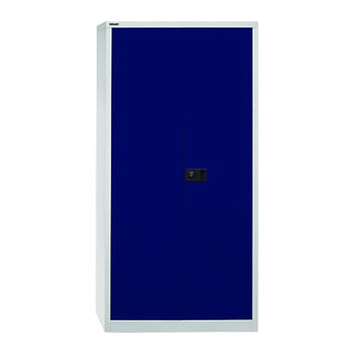 BISLEY Putzmittelschrank Universal E782AAG505 lichtgrau, oxofordblau 4 Fachböden 91,4 x 40,0 x 195,0 cm, aufgebaut, 1 St.
