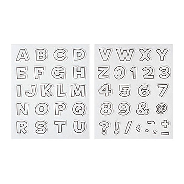 HEYDA Motivstempel-Set Buchstabe & Zahlen 10,0 - 55,0 mm, 1 St.