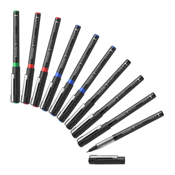 Schneider XTRA 823 Tintenroller schwarz 0,3 mm, Schreibfarbe: farbsortiert, 10 St.