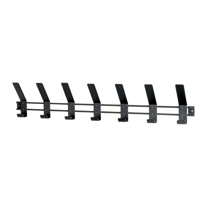 HAKU Möbel Wandgarderobe 54535 schwarz Metall 7 Haken 74,0 x 14,0 cm, 1 St.