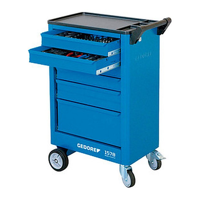 GEDORE 1578 Werkstattwagen blau 6 Schubladen