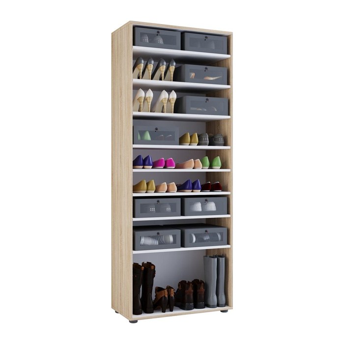 VCM my home Schuhregal Vandol I sonoma-eiche 71,0 x 37,0 x 180,0 cm, 1 St.