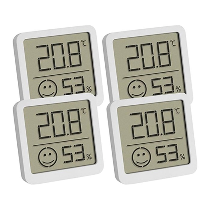 TFA® 4er-Set Thermo-Hygrometer weiß, 4 St.