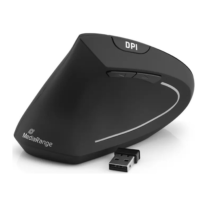 MediaRange MROS233 Maus ergonomisch kabellos schwarz