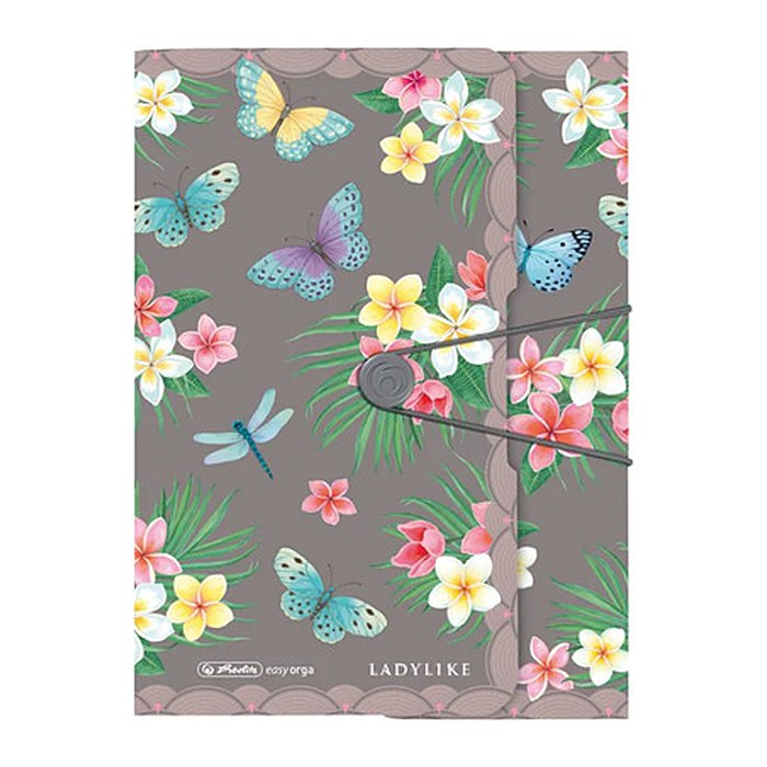 Herlitz Gummizugmappe PP A4 Ladylike Butrfl.