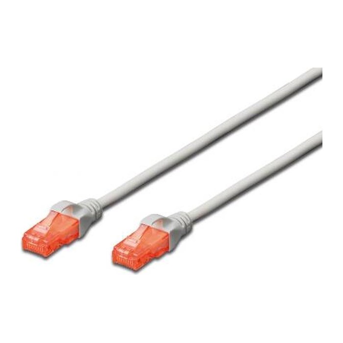 DIGITUS Patchkabel Cat6 U/UTP 2xRJ45 2.0m grau Hebelschutz Polybeutel