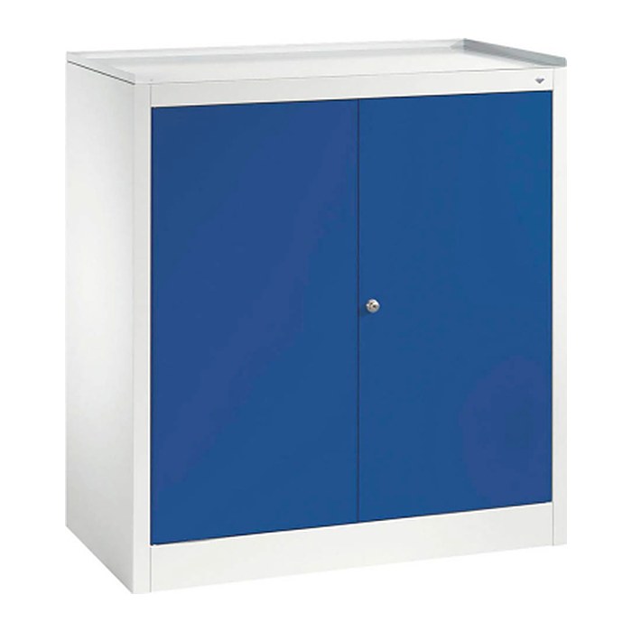 CP Stahlschrank 88210-00 S10002 lichtgrau, enzianblau 1 Fachboden 94,0 x 50,0 x 100,0 cm, aufgebaut, 1 St.