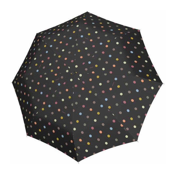 reisenthel® Regenschirm pocket classic dots schwarz/bunt bedruckt, 1 St.
