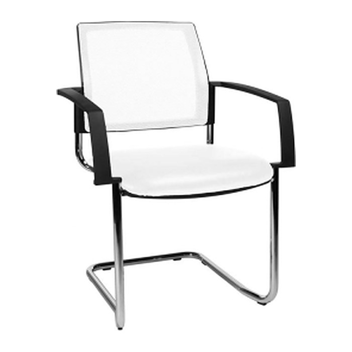 Topstar Besucherstühle BtoB 20 BB490A S03 weiß Stoff, 2 St.