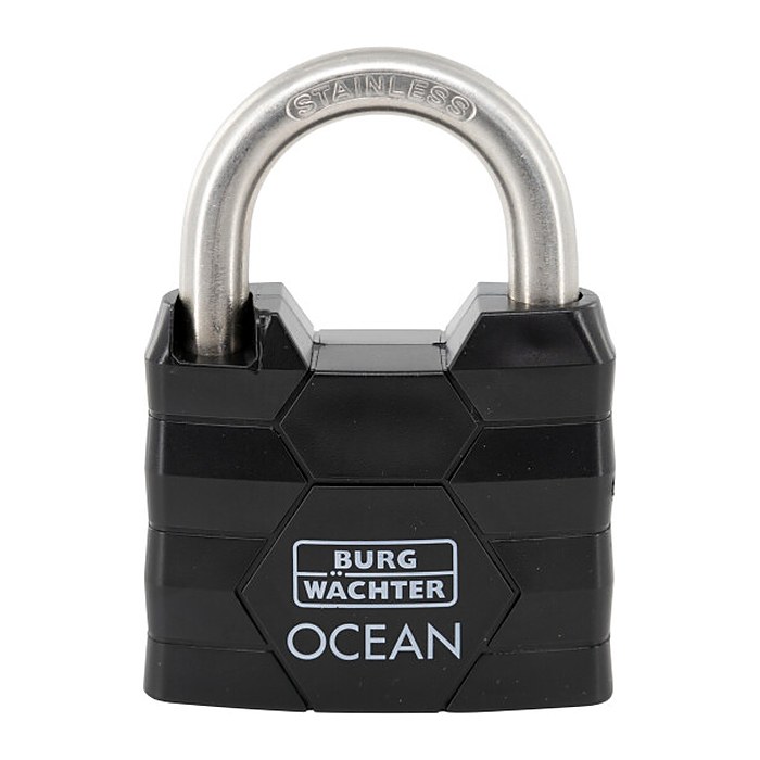 BURG WÄCHTER Vorhängeschloss OCEAN 490 Ni 50 schwarz, 1 St.