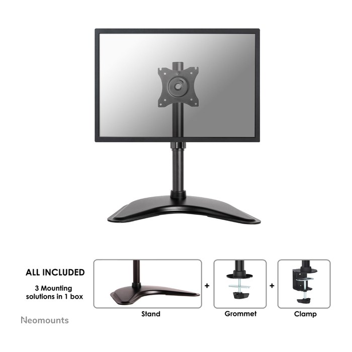 Neomounts Monitor-Halterung schwarz für 1 Monitor, Tischklemme