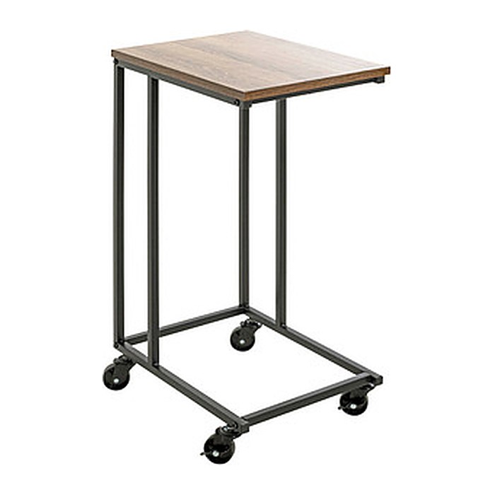HAKU Möbel Beistelltisch rechteckig MDF-Platte schwarz, eiche 30,0 x 40,0 x 67,0 cm, 1 St.
