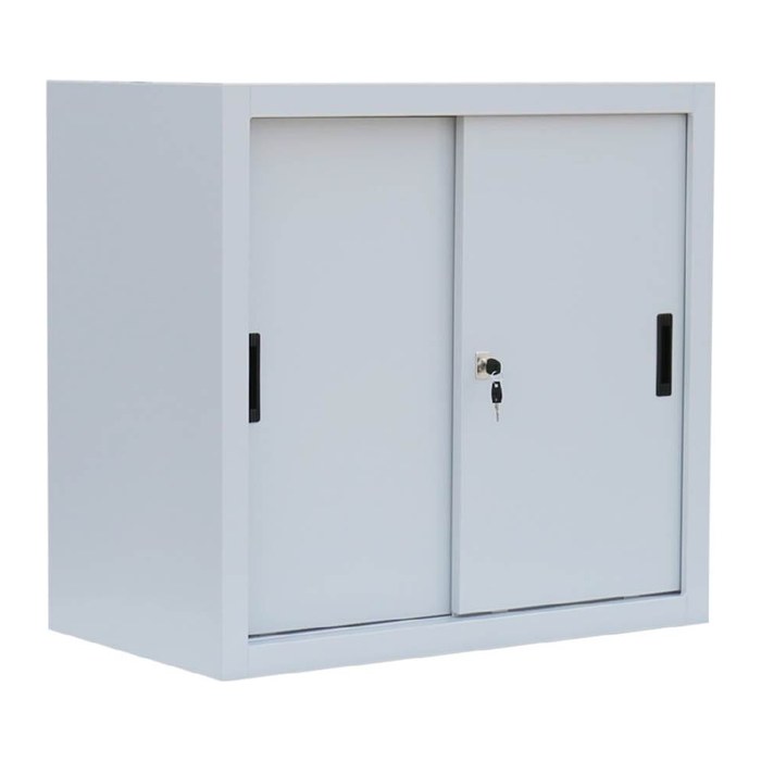 LÜLLMANN Schiebetürenschrank, 550080 lichtgrau 1 Fachboden 80,0 x 45,0 x 75,0 cm
