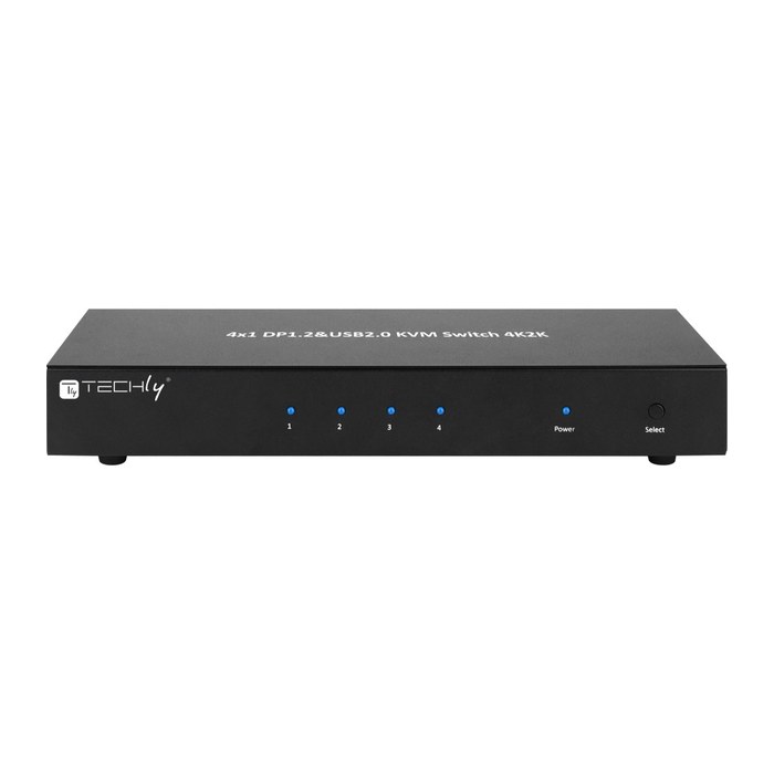 Techly KVM Switch, 4 Port, Display Port 1.2