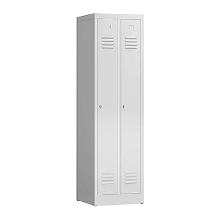 ClassiX Spind lichtgrau X-510100, 2 Schließfächer 50,0 x 50,0 x 180,0 cm