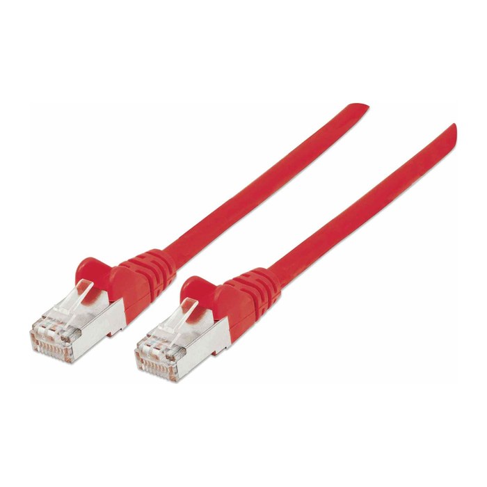 INTELLINET Patchkabel Cat6a-Stecker/Cat7-Rohkabel 0,25m rot