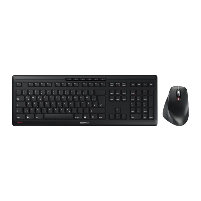 CHERRY STREAM DESKTOP COMFORT Tastatur-Maus-Set kabellos schwarz