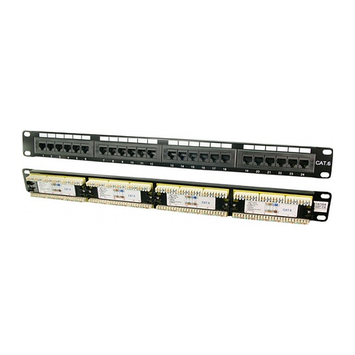 Logilink Patchpanel 24-Port RJ45 19" Cat6 ungeschirmt