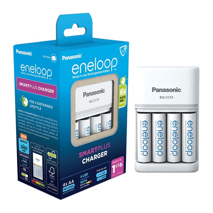 eneloop pro Smart Plus Charger BQ-CC55 Akku-Ladegerät