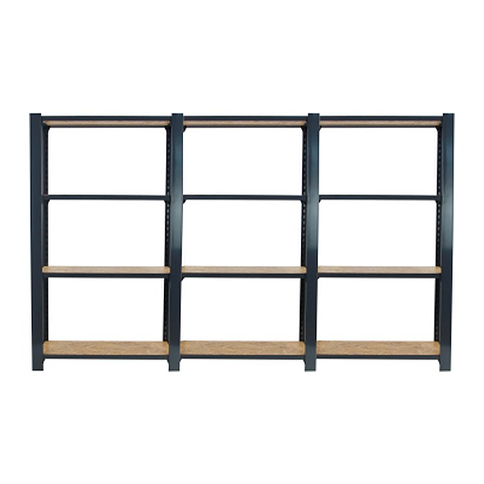 Simonrack Schwerlast-Weitspannregal OFFICLICK 4 8425437127700 anthrazit, braun 240,0 x 30,0 x 150,0 cm