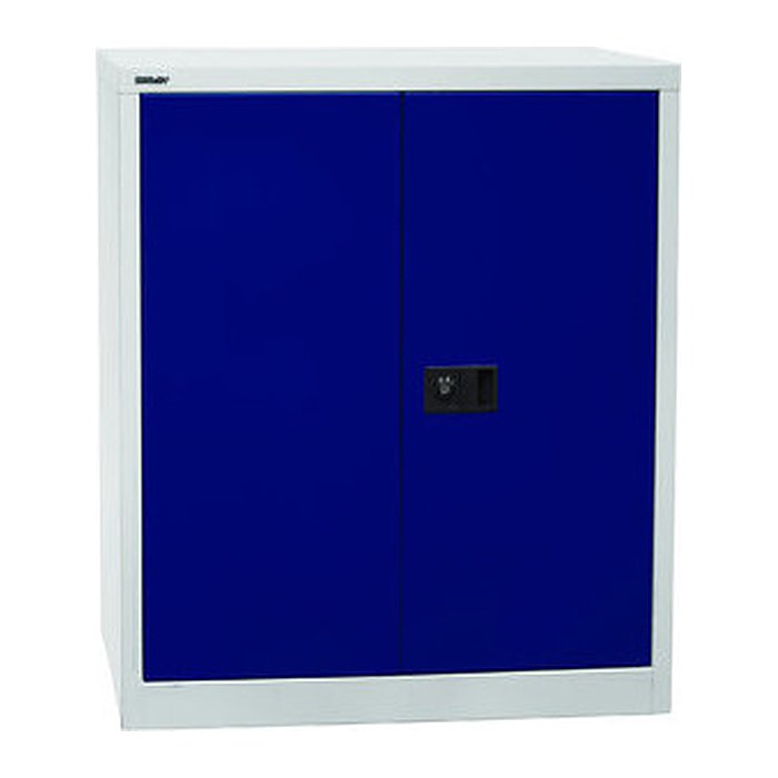 BISLEY Stahlschrank Universal E402A01G505 lichtgrau, oxofordblau 1 Fachboden 91,4 x 40,0 x 100,0 cm, aufgebaut, 1 St.