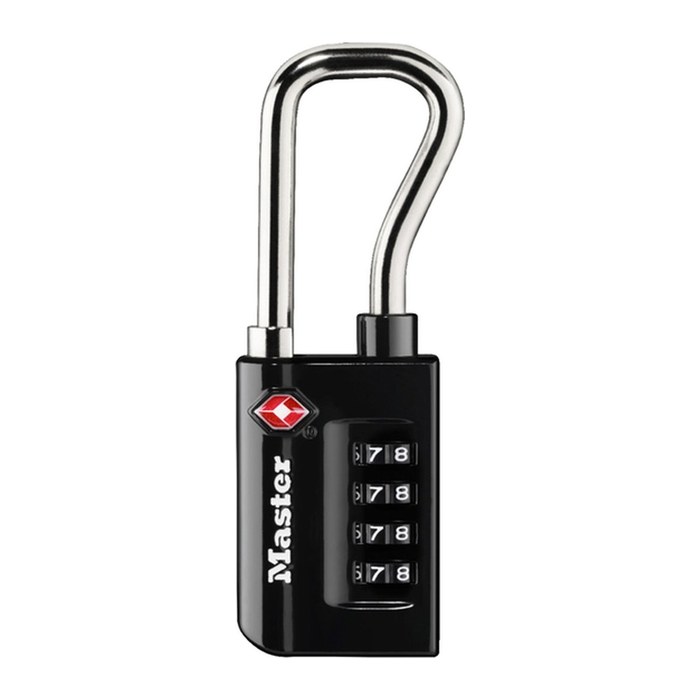 MASTER LOCK TSA Zahlenschloss Schwarz, 10,6 x 3,5 x 1,4 cm