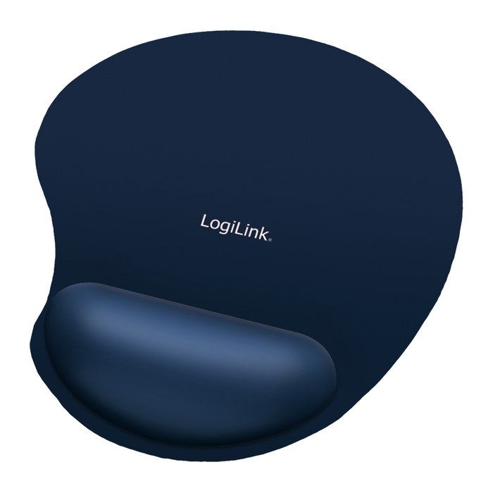 Logilink Mauspad mit Gel-Handballenauflage Silikon blau