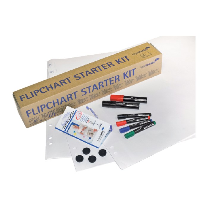 Legamaster Flipchart Zubehör-Set STARTER Kit blanko 65,0 x 98,0 cm, 20 Blatt, 1 Set