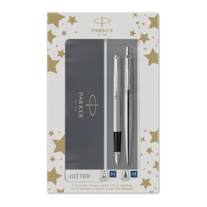 PARKER Schreibset DuoSet Jotter Edelstahl C.C. silber