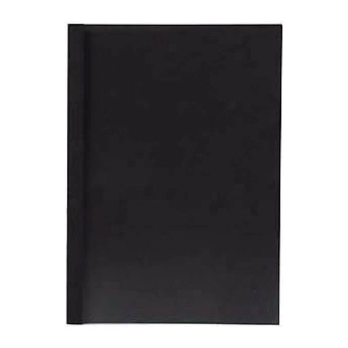 LMG Thermo-Bindemappen schwarz Lederkarton für 15 - 20 Blatt, 50 St.