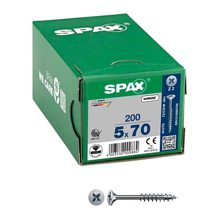 SPAX® Universalschrauben Z2 Senkkopf WIROX 0291010500705 5 mm x 70 mm, 200 St.